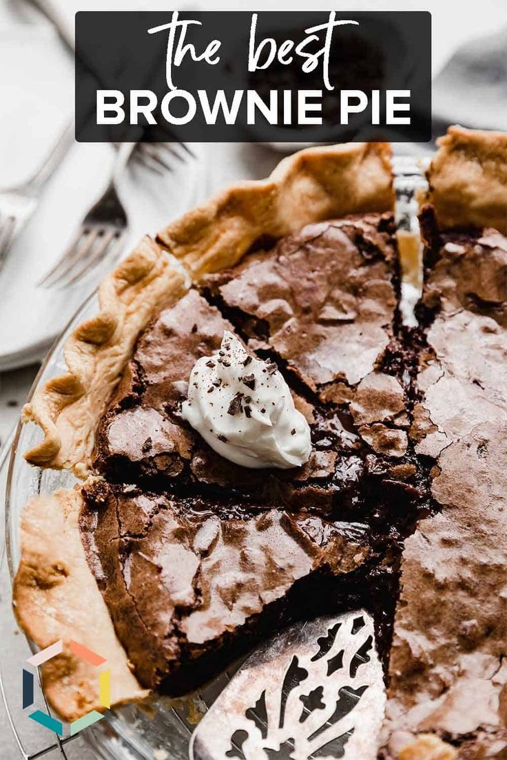 the best brownie pie recipe ever made and it's so good to eat