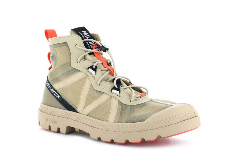 TRAVEL LITE+ ADVENTURE - Palladium US Casual Low-top Gore-tex Waterproof Boots, Casual Low-top Waterproof Gore-tex Boots, Casual Khaki Lace-up Waterproof Boots, Casual Waterproof Hiking Sneakers, Khaki Lace-up Waterproof Hiking Boots, Khaki Waterproof Lace-up Hiking Boots, Casual Nylon Boots With Vibram Sole, Casual Gore-tex Waterproof Boots, Casual Low-top Waterproof Hiking Boots