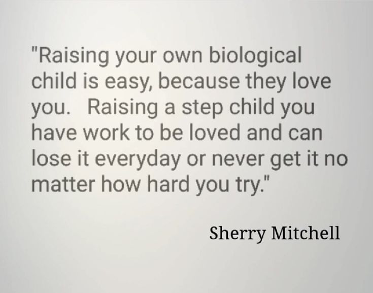 there is a quote on the wall that says raising your own biological child is easy, because they love you