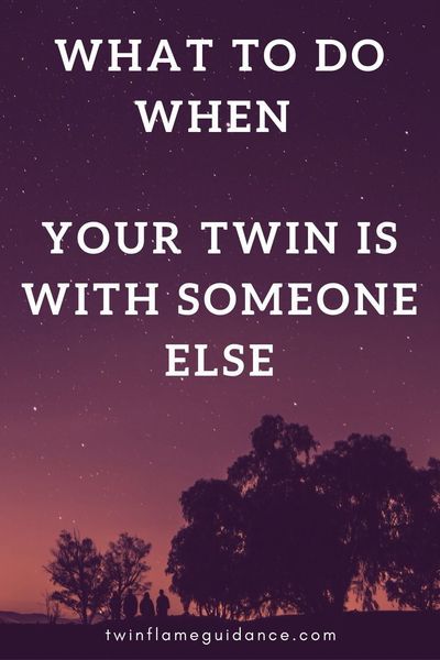 the words, what to do when your twin is with someone else on purple background