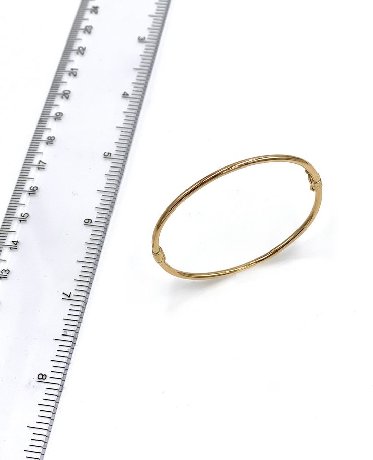 14K Yellow Gold Plain Baby Bangle. 14k Gold Hinged Bangle Bracelet, Hinged Yellow Gold Cuff Bracelet Bangle, 14k Gold Hinged Bracelet, Yellow Gold Flexible Bangle Bracelet, Yellow Gold Hinged Cuff Bangle, Flexible Yellow Gold Bangle Bracelets, Hinged 14k Gold Round Bracelets, Hinged Yellow Gold Round Cuff Bracelet, Yellow Gold Hinged Cuff Bracelet