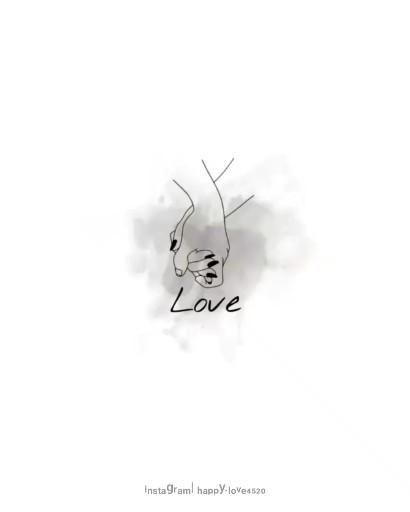 the word love written in black ink on a white background with a hand drawn image