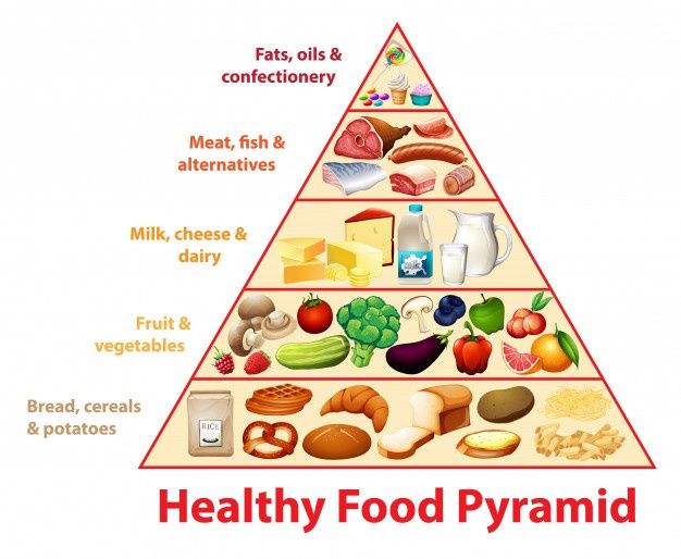 Healthy food pyramid chart Free Vector | Free Vector #Freepik #freevector #food #cartoon #fish #fruit Healthy Food Pyramid, Food Triangle, Food Pyramid Kids, Healthy Eating Pyramid, Balanced Diet Chart, Healthy Food Chart, Education Cartoon, Kids Routine, Vegetable Bread