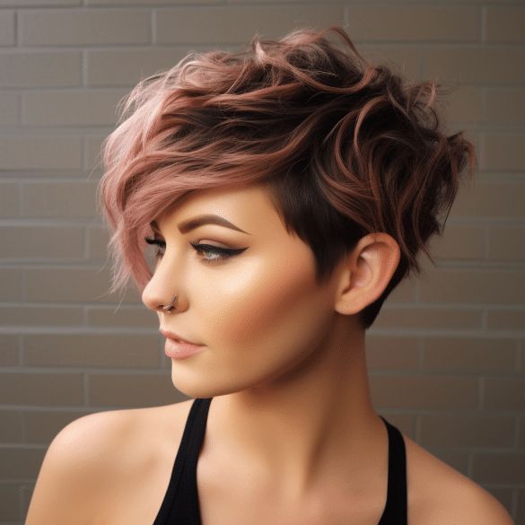 Chocolate Brown Pixie with Rose Gold Tips Shaggy Pixie Back View, Short Punk Hairstyle Women, Short Spikey Hair For Women Over 50 Over 50 Pixie Haircuts, Pixie Highlights Brunette, Bixie Colour Haircut, Short Punk Hair Pixie, Super Short Hairstyle Women, Sassy Pixie Haircut, Short Hair Styles Bob