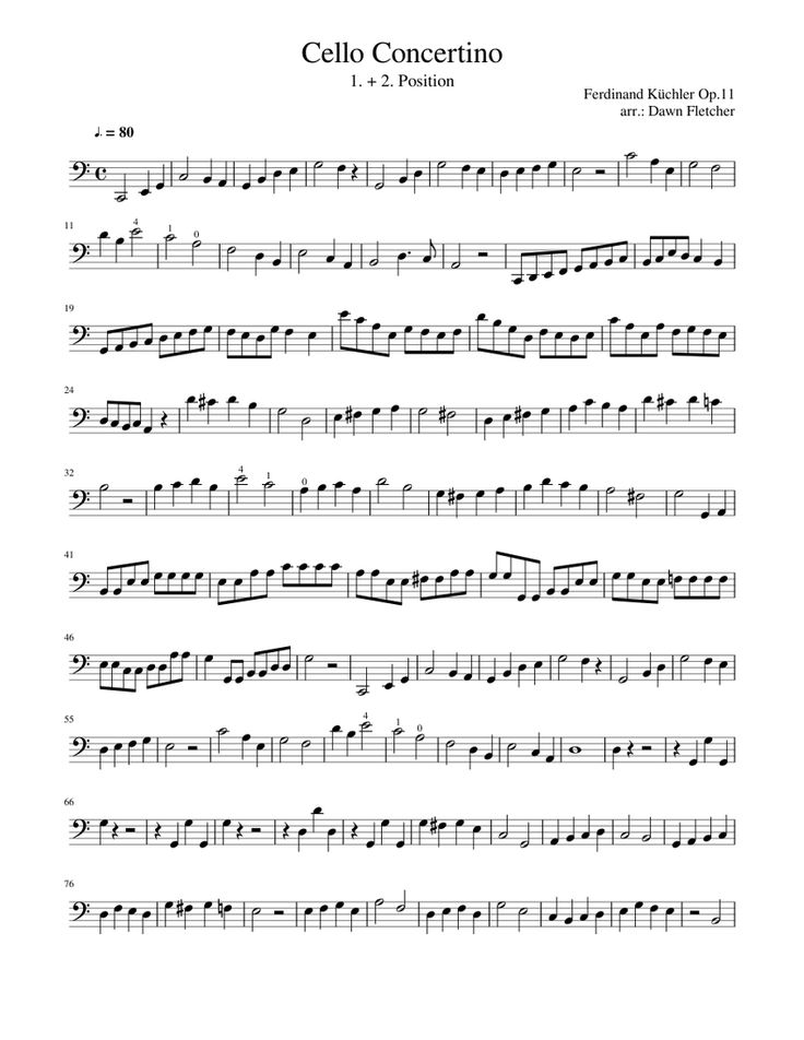 cello sheet music with the words cello concert