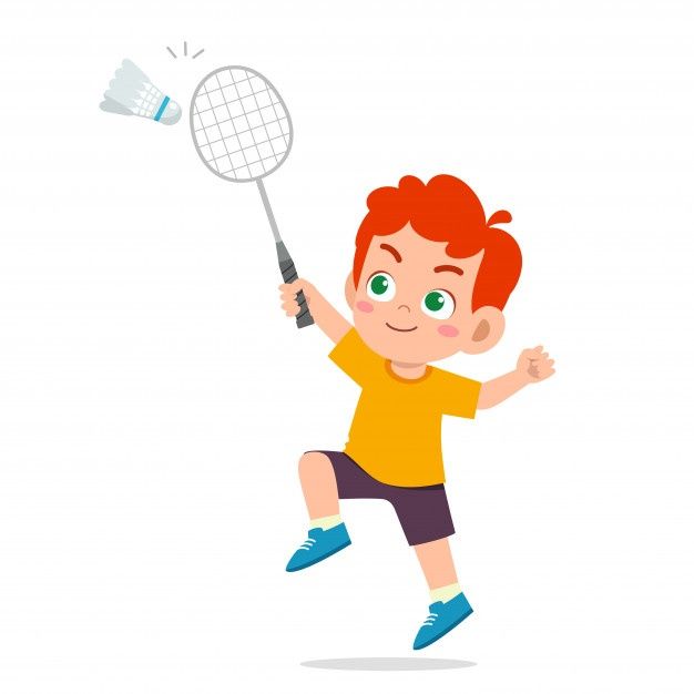 a boy is running with a tennis racket