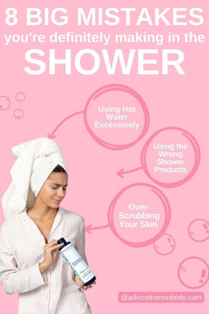 8 Mistakes You Might Be Making When You Shower - Advice From Nobody Shower Routine Steps, How To Shower Properly, Perfect Shower Routine, Aesthetic Tiktok Videos, How To Shower, Smell Good All Day, Bathing Routine, Shower Tips, Explore Aesthetic