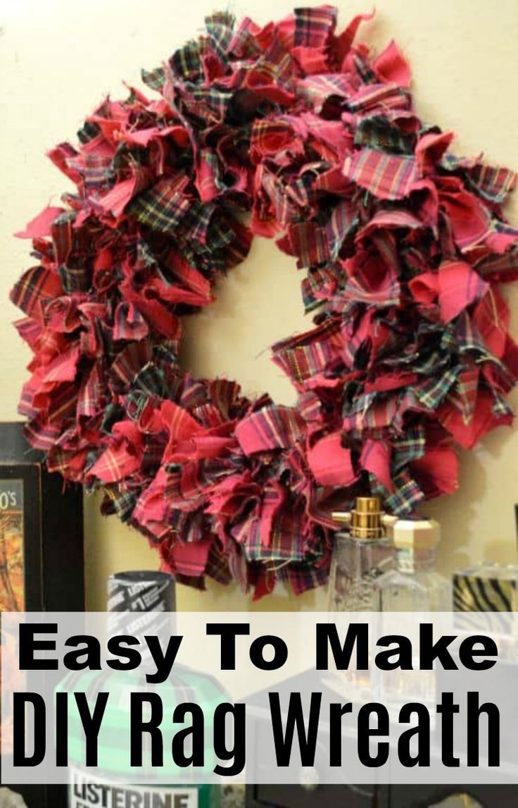 an easy to make diy rag wreath