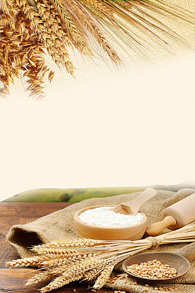 an image of wheat and flour on the table