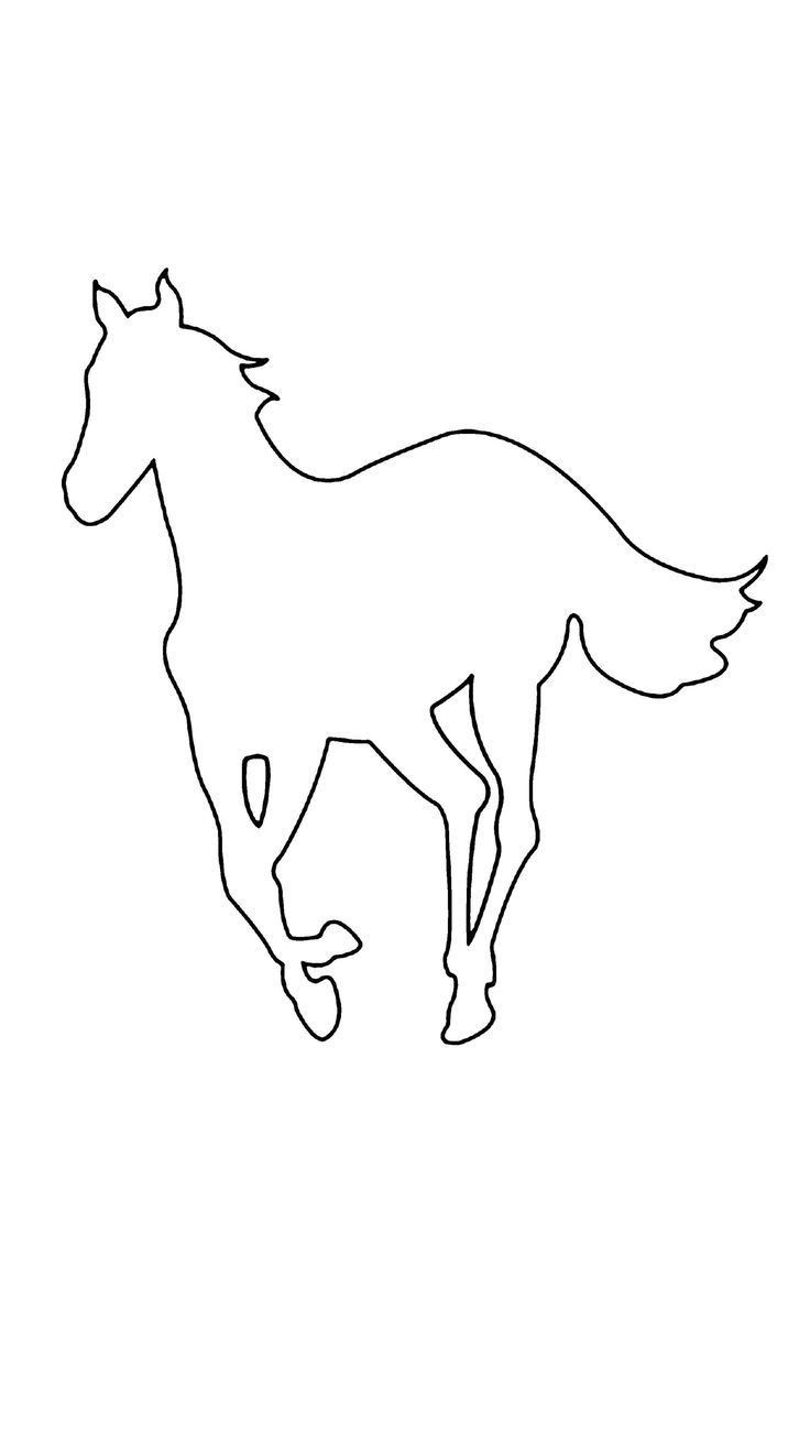 a black and white drawing of a horse