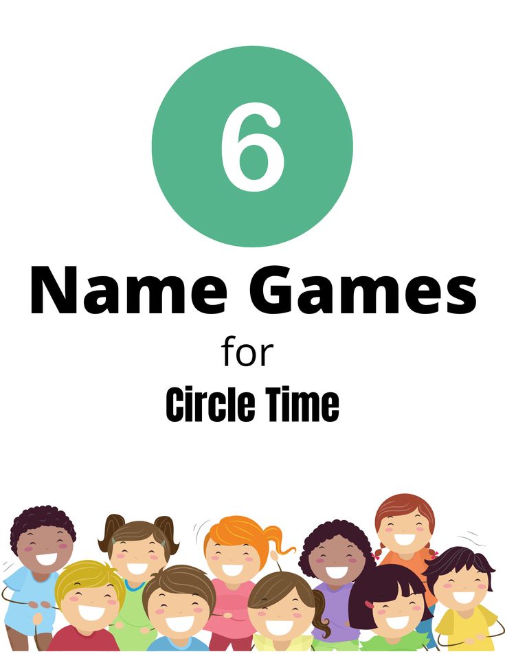 the number six game for circle time is shown in this image with text that reads,'6 name games for circle time '