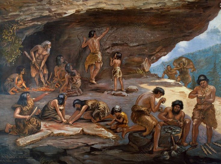 an image of native people in the cave with other people around them and on rocks