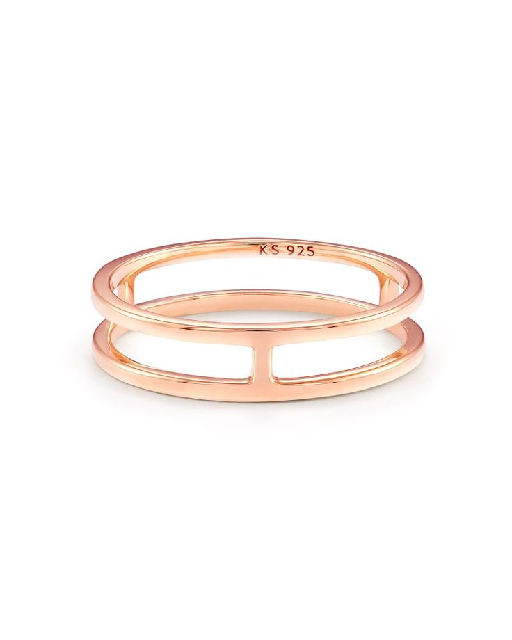 Get the stacked look with just one style, courtesy of the sleek, simple, and super modern Bennett Double Ring in 18k Rose Gold Vermeil. Gold Simple Wedding Band, Simple Wedding Band, Double Band Ring, Simple Wedding Bands, Double Band Rings, Gold Statement Earrings, Gold Bracelet Cuff, Gold Cuffs, Double Ring