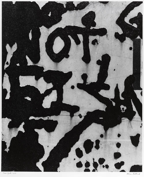 black and white photograph of graffiti on a wall