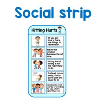 the social strip for children with pictures on it