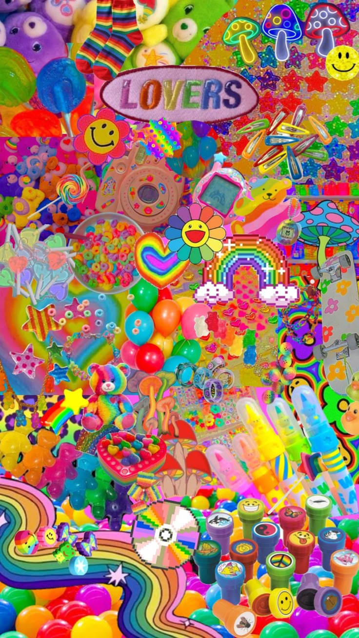 an image of many different colored balloons