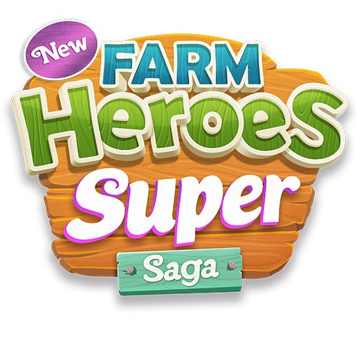 the logo for new farm hero's super saga