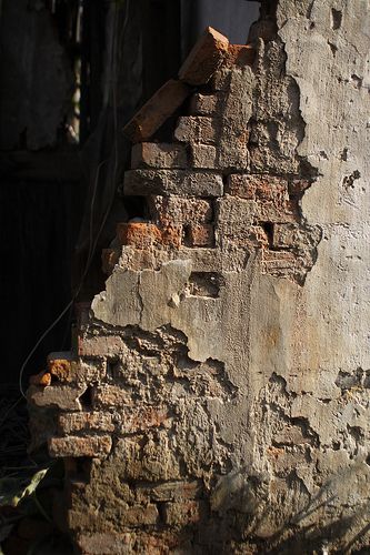 broken brick | Broken Down Brick Wall | Flickr - Photo Sharing! Broken Brick Ideas, Boundaries Art, Broken Building, Broken Wall, Old Brick Wall, Break Wall, Wall Brick, Game Textures, Art Alevel