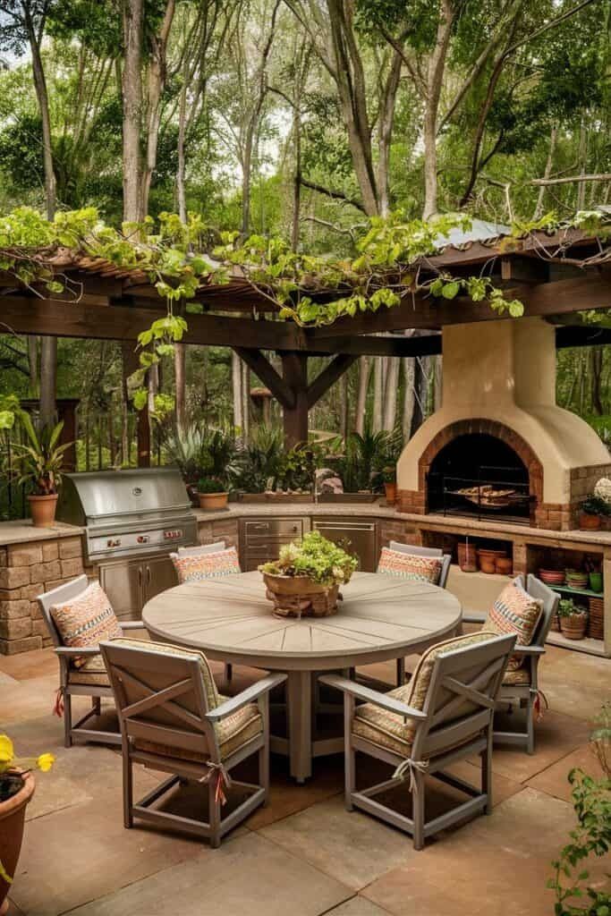 15 Outdoor Kitchen Inspirations: Create Your Dream Backyard Oasis 2nd Kitchen, Frontyard Landscape, Comfy Rocking Chair, Bbq Patio, Wet Kitchen, Alfresco Living, Mexican Kitchens, Courtyard Design, Outdoor Living Room