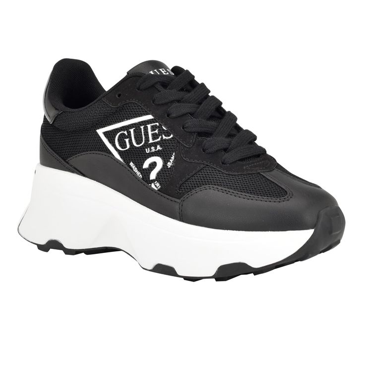 PRICES MAY VARY. The GUESS CALEBB sneaker will lift your spirits to new heights! This chunky outsole gives you a little lift while still being the perfect sneaker to run around in. 164 Calebb Sneakers Closed Toe Lace-Up Closure Imported Guess Sneakers, Perfect Sneakers, Basket Noir, Trainers Fashion, Mens Trends, Guess Shoes, Sneakers Online, Athletic Fashion, Mens Big And Tall