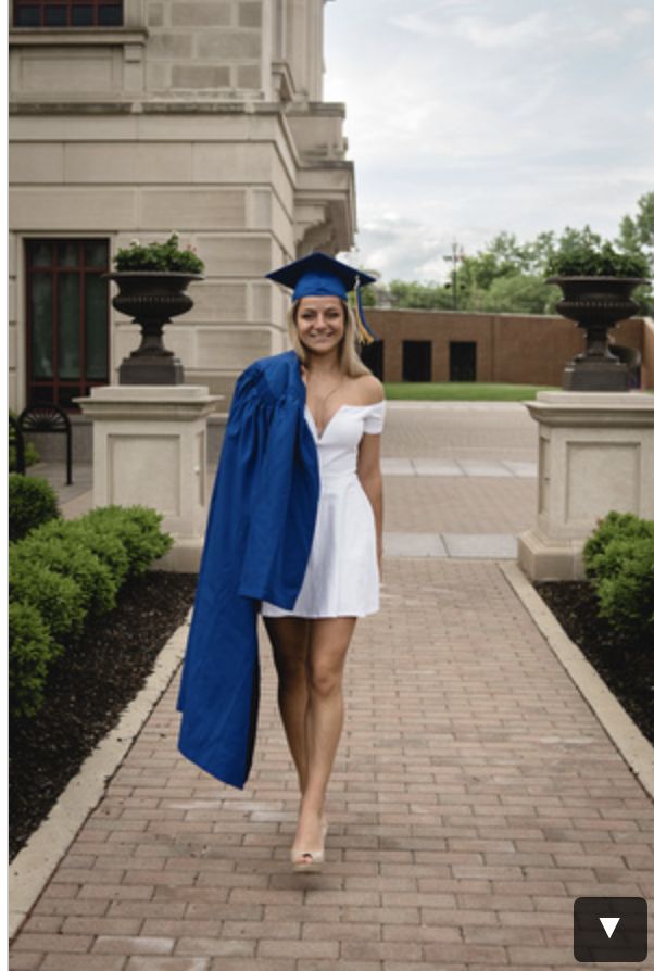 White Cap And Gown, Cap And Gown Senior Pictures, White Dresses Graduation, Cap And Gown, Grad Pics, Grad Dresses, Graduation Pictures, Senior Pictures, Graduation Dress