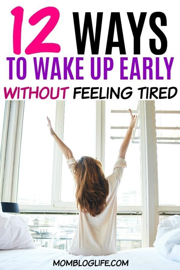 If you're looking for ways and tips to wake up early and not feel tired then check out my 12 tips to getting up earlier. This post will give you the motivation to get out of bed early and be productive. If you've wondered how to become a morning person then this post is a must read! Motivation To Get Up Early, How To Be A Morning Person, How To Become A Morning Person, Ways To Wake Up Early, Tips To Wake Up Early, Morning Hacks, Bed Early, Ways To Wake Up, Writing Topics