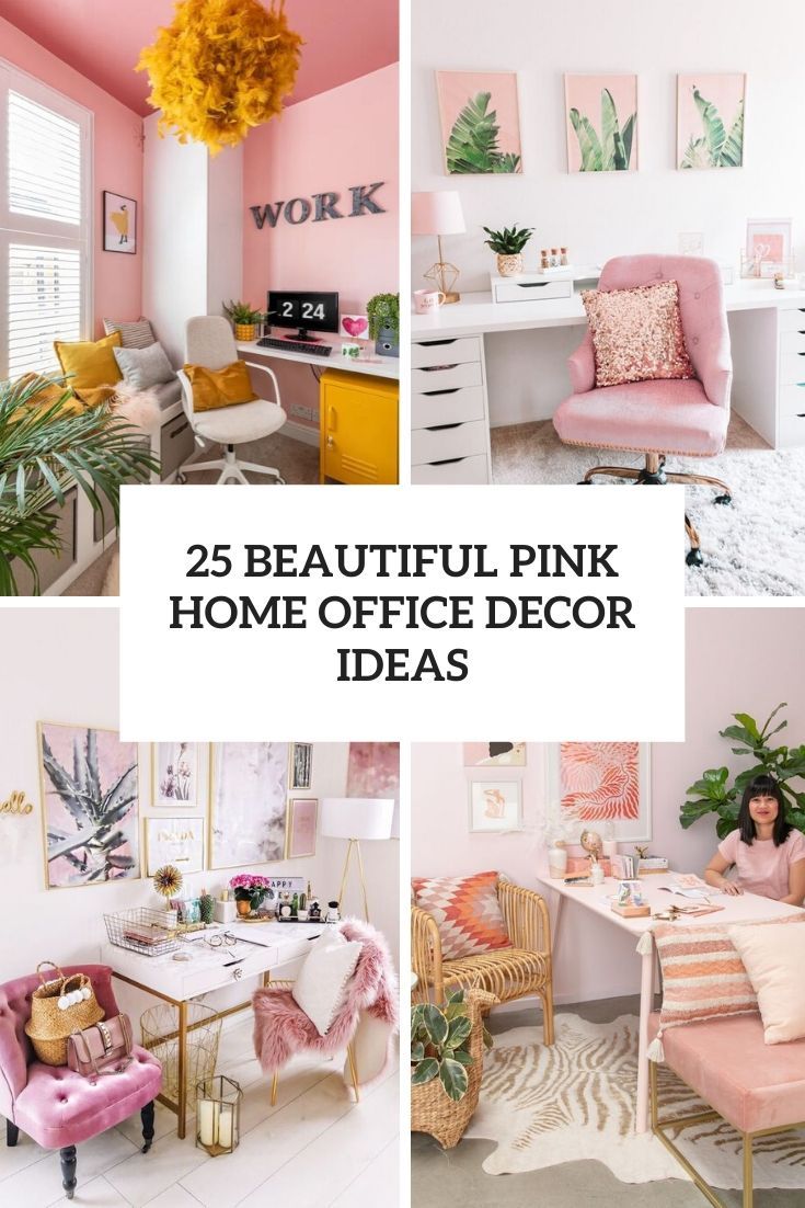 25 beautiful pink home office decor ideas that are easy to do in the living room