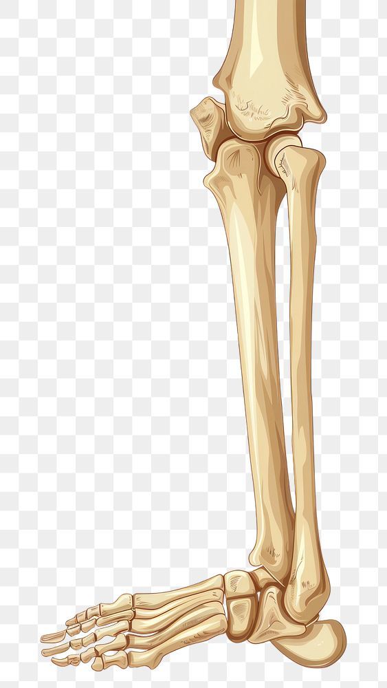 the lower leg bones are shown in this image, with no visible bones on it