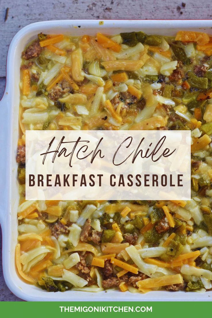 Hatch Chile Breakfast Casserole Sausage Green Chili Breakfast Casserole, Hatch Chili Sausage Recipes, Hatch Green Chili Sausage Recipes, Green Chile Breakfast Casserole, Green Chili Egg Casserole Breakfast, Hashbrown Sausage Egg Casserole, Green Chili Breakfast Casserole, Freezer Meal Chili, Chili Egg Casserole