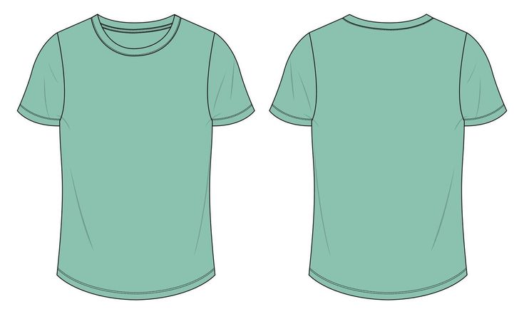 Short Sleeve t shirt Technical Fashion flat sketch Vector illustration Green color template for Ladies. Fashion Flat Sketch, Mint Green Shirts, Color Template, Tshirt Template, T Shirt Design Template, Flat Sketches, Plain Outfits, Shirt Template, Green Tshirt