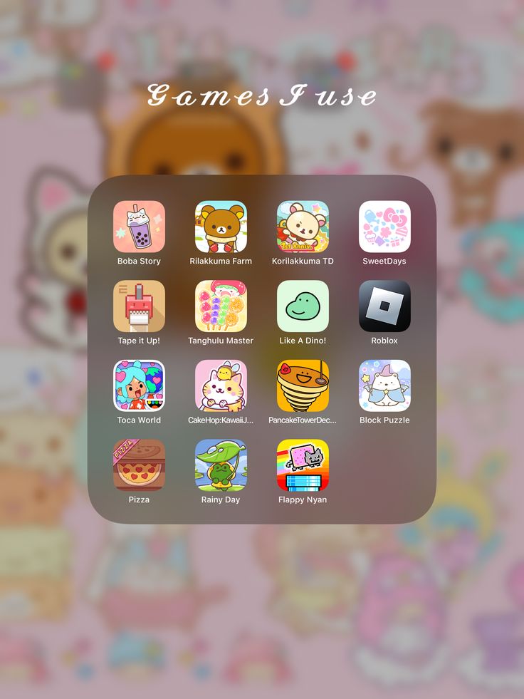 an iphone screen with many different app icons on the phone and in the background there is a teddy bear