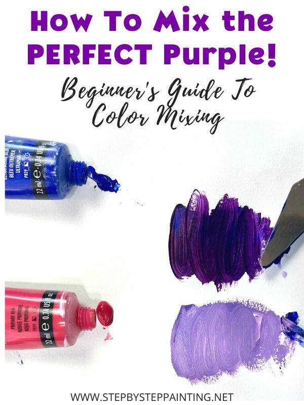 how to mix the perfect purple beginner's guide to color mixing with step by step painting