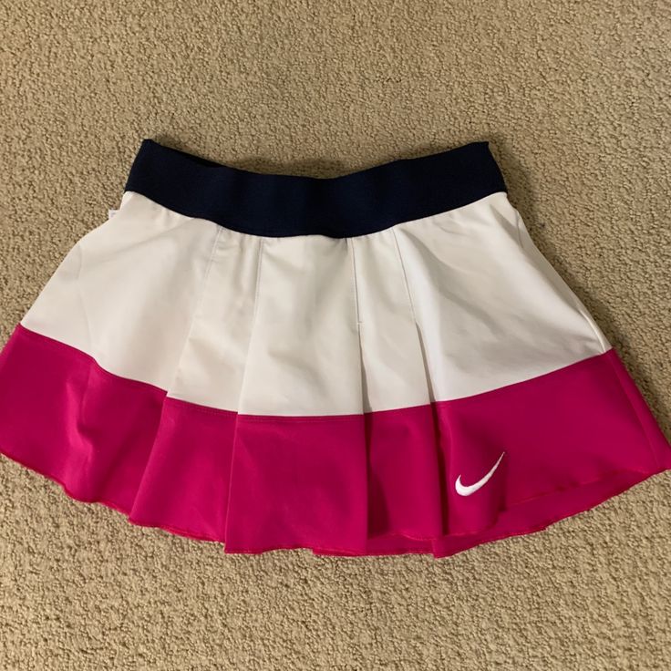 Never Worn! Adorable Tennis Skirt! Nike White Fitted Tennis Skirt, Fitted White Nike Tennis Skirt, Nike Lined Skort For Spring, Nike Pleated Skort For Spring, Nike Sporty White Skirt, Sporty Nike Skirt For Spring, Sporty White Lined Mini Skirt, Nike Mini Tennis Skirt For Spring, Nike Pleated Tennis Skirt For Spring