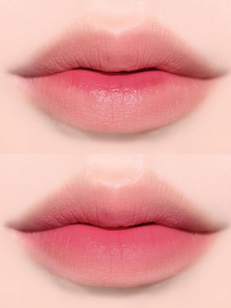 Korean nude gradient lips Korean Pink Lipstick, Blurry Lips Tutorial, Lipstick Ombre Korea, Korean Ombre Lips, Upturned Lips, Gradient Lips Korean, Korean Gradient Lips, Lips Study, Asian Lips