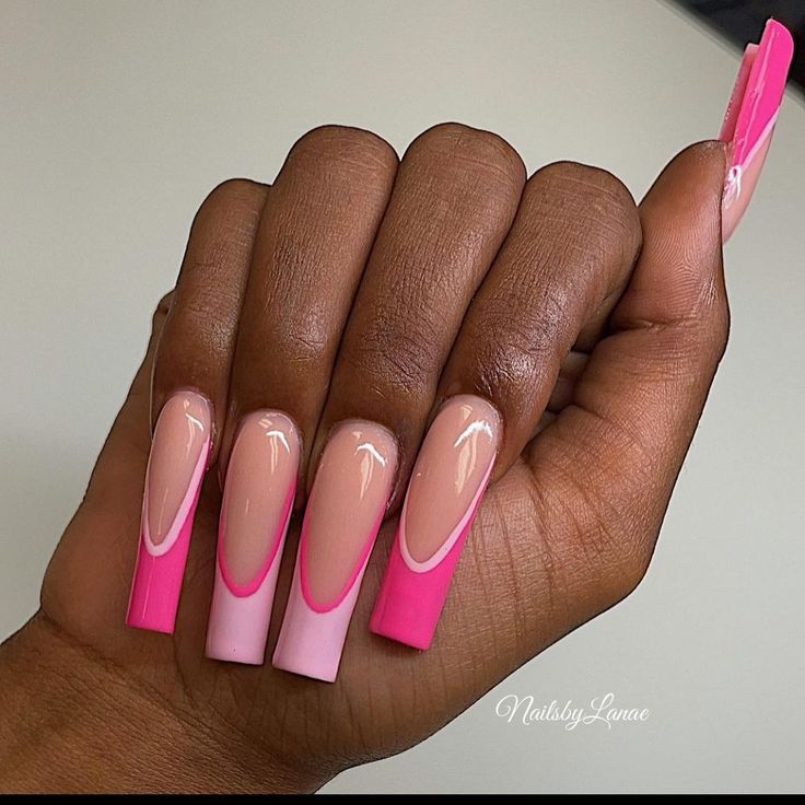 Pink Tip Nails, Drip Nails, Liner Brush, Short Square Acrylic Nails, Long Acrylic Nails Coffin, Acrylic Nails Coffin Pink, Long Square Acrylic Nails, Bling Acrylic Nails, Acrylic Nails Coffin Short