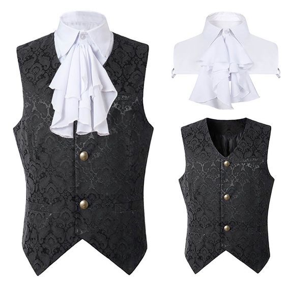 This dress was everything I wanted and more.I choose one size but then send my own measurements to the seller and I got a customized size perfect! They will satisfy everything you want! Steampunk Coat, Steampunk Vest, Business Formal Dress, Vest Coat, Black Vest, Suit Vest, Mens Costumes, Mens Vest, Outerwear Coats