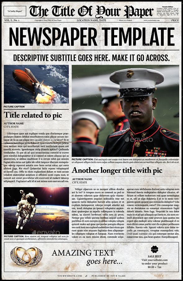 a newspaper with an image of a man in uniform