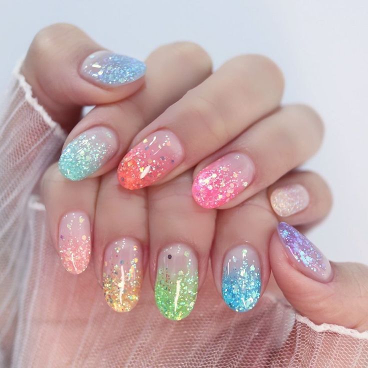 Happy Nails Designs, Rainbow Nails Design, Fancy Nails Designs, Happy Nails, Really Cute Nails, Simple Nail Art Designs, Super Nails, Nail Art Wedding, Kawaii Nails