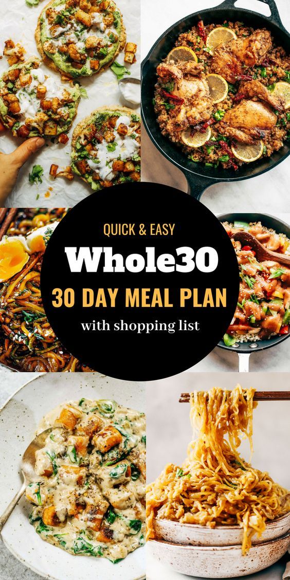 whole 30 day meal plan with shopping list for the whole 30 day meal plan that is easy and delicious