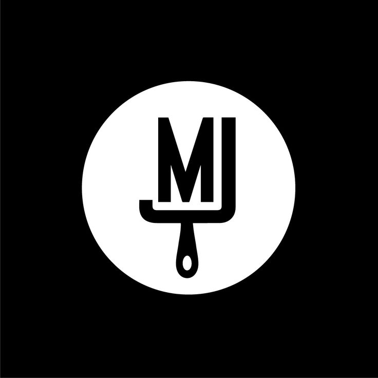 a black and white logo with the letter m in it's center, on a dark background