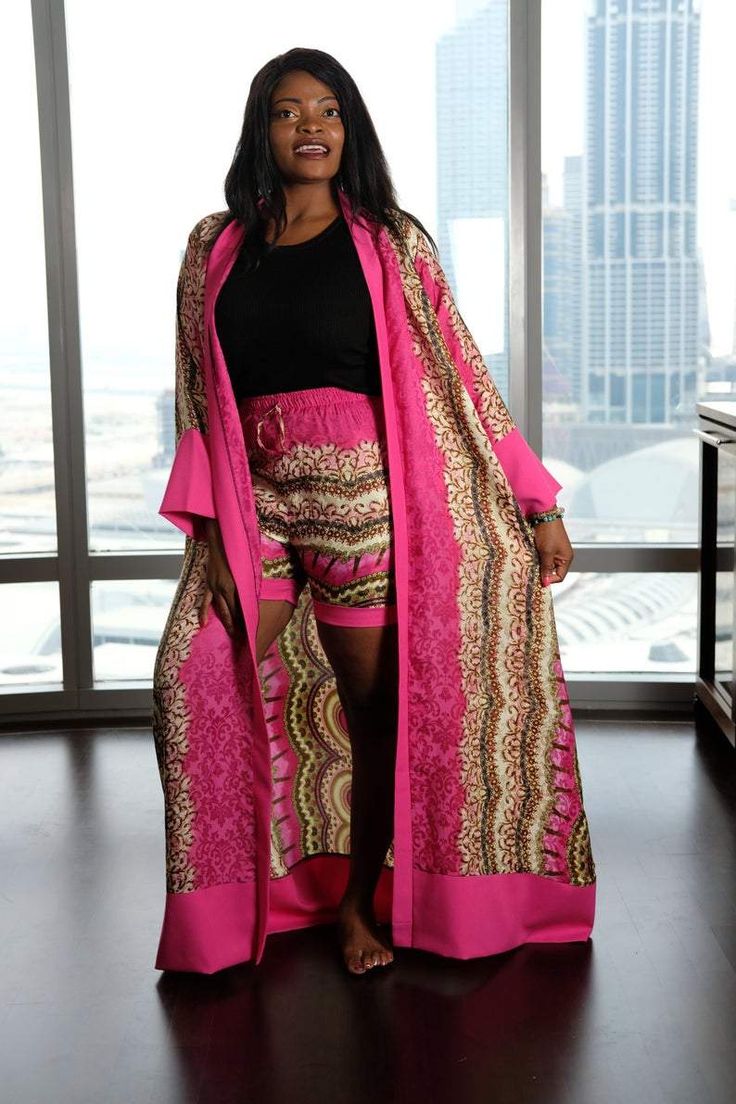 printed silk dressing gown Bohemian Pink Robe With Kimono Sleeves, Pink Bohemian Robe With Kimono Sleeves, Elegant Pink Printed Set, Pink Printed Open Front Kimono, Elegant Pink Printed Kaftan, Pink Open Front Printed Kimono, Long Sleeve Pink Printed Kimono, Pink Printed Long Sleeve Kimono, Chic Long Printed Kimono