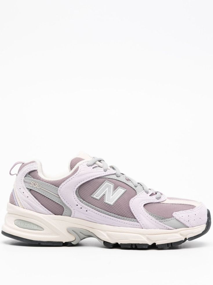 lilac purple/beige/grey suede trim panelled design mesh panelling front lace-up fastening pull-tab at the heel logo-print tongue logo patch to the side logo print to the side round toe branded insole signature ABZORB® midsole rubber sole New Balance Suede, Sneaker New Balance, Zapatillas New Balance, Cute Shoe, Beige Sneakers, New Balance Sneakers, Shoe Inspo, New Balance Women, Italian Fashion Designers