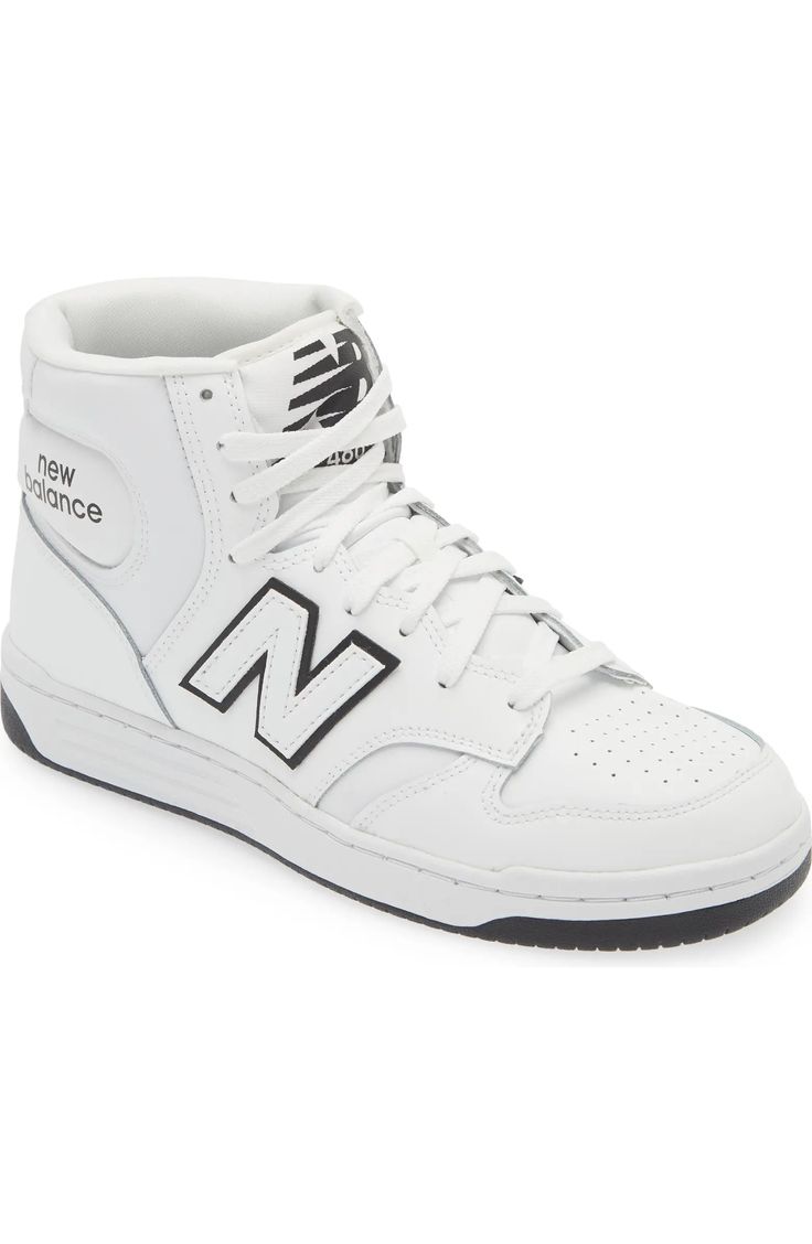 New Balance Gender Inclusive 480 High Top Sneaker | Nordstromrack New Balance Sneakers With Embossed Logo And Round Toe, High-top Sneakers With Embossed Logo, New Balance Basketball Shoes Lace-up, New Balance Lace-up Basketball Shoes With Rubber Sole, New Balance High-top Sneakers With Rubber Sole, Sports Sneakers With Embossed Logo And White Sole, White Basketball Shoes With Embossed Logo And Round Toe, White Basketball Shoes With Embossed Logo, New Balance Lace-up High-top Sneakers With Rubber Sole