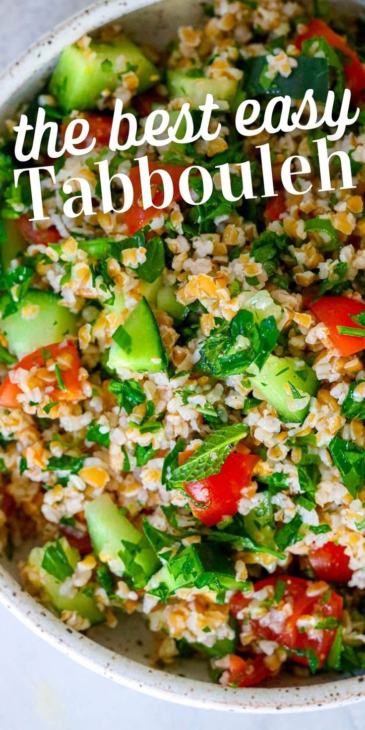 the best easy tabbouleh recipe in a bowl