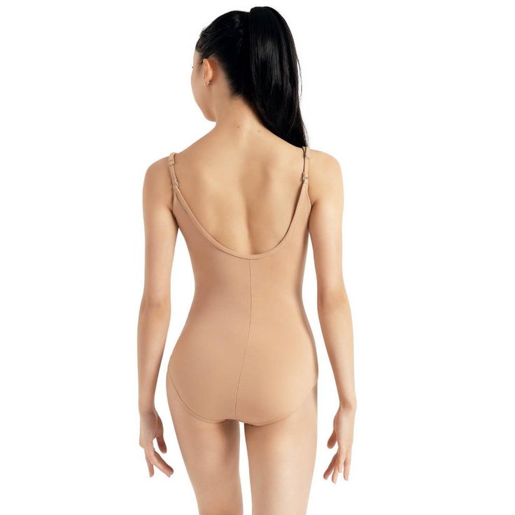 Your collection of dancewear could not be complete without the Camisole Leotard with Adjustable Straps. This best-seller is made of a nylon and spandex combination that is soft and flexible. Adjustable straps ensure a custom fit while the double-stitched seams guarantee long-lasting wear. Offered in multiple colors to match your individualized style. Available in both adult and child sizes. Stretch Camisole Leotard With Built-in Bra, Sleeveless Second-skin Leotard Shapewear, Sleeveless Second-skin Shapewear Leotard, Second-skin Sleeveless Shapewear Leotard, Sleeveless Nylon Seamless Leotard, Fitted Camisole Leotard With Built-in Bra, Fitted Sleeveless Bodysuit For Dance, High Stretch Nylon Leotard For Shapewear, Stretch Dancewear Bodysuit With Lined Body