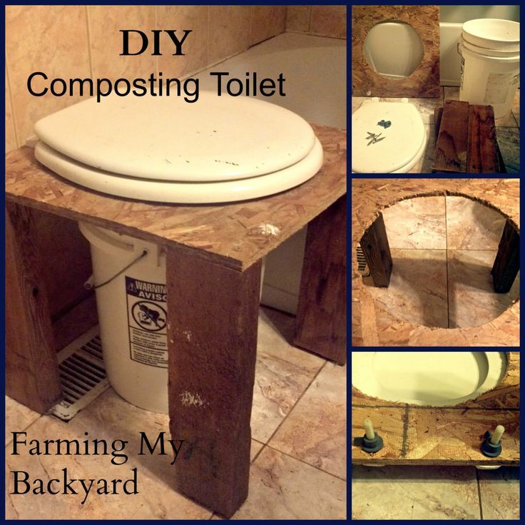 there are pictures of different types of composting toilet