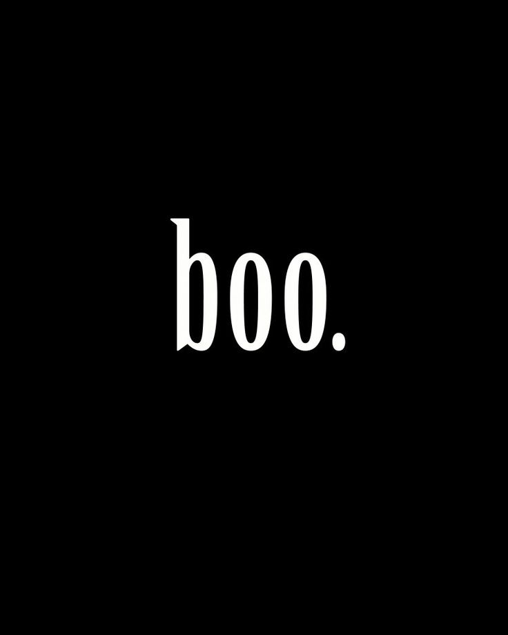 the word boo written in white on a black background