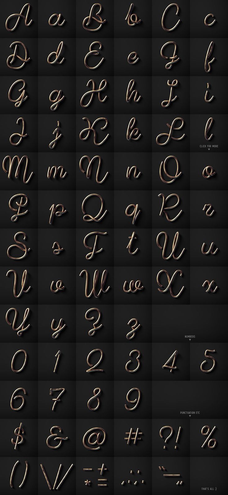 the font and numbers are all handwritten in different styles