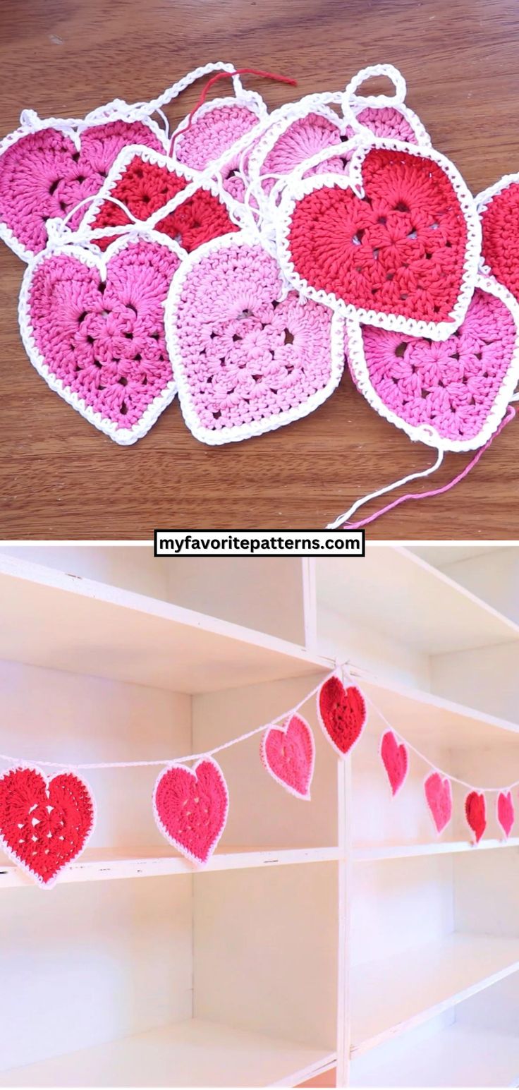 Free Granny Square Heart Crochet Bunting Pattern Crochet Valentines Decor, Crochet Valentines Garland Pattern, Valentine’s Day Crochet Patterns, Cute Things To Crochet For Valentine’s Day, Valentines Crochet Pillow Pattern, Valentine’s Day Granny Square, Free Valentine’s Day Crochet Patterns, Crochet Bunting Pattern, Crochet Valentine Patterns