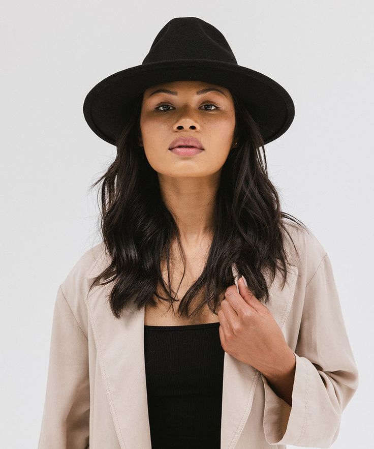 Final Sale Billie is a bold, tall crown fedora with a short flat brim. Its structured shape provides a comfortable fit + is the ultimate confidence boost for any style moment. Fall Flat Brim Top Hat, Solid Flat Brim Top Hat For Fall, Casual Top Hat With Flat Brim For Fall, Casual Flat Brim Top Hat For Fall, Trendy Fall Boater Hat With Flat Brim, Trendy Flat Brim Boater Hat For Fall, Spring Solid Boater Hat With Flat Brim, Fitted Boater Hat With Short Brim For Fall, Solid Color Fedora With Curved Brim For Fall